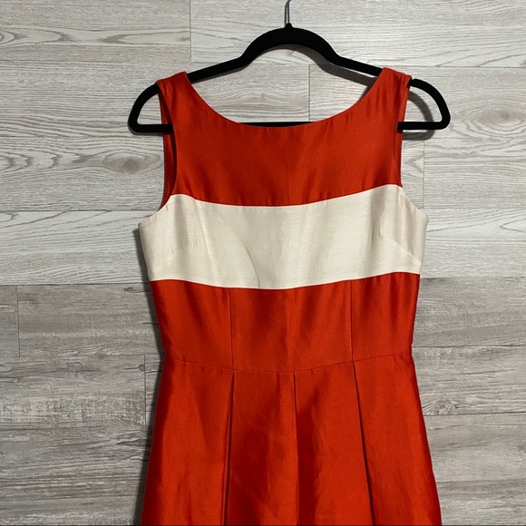 Kate Spade Red/Orange & Cream Colorblock Dress - Picture 2 of 10